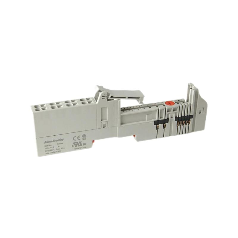 Allen-Bradley 1734-TOP POINT I/O Terminal Base, 8-terminal, screw-clamp, DIN rail mount, Rockwell spare part.